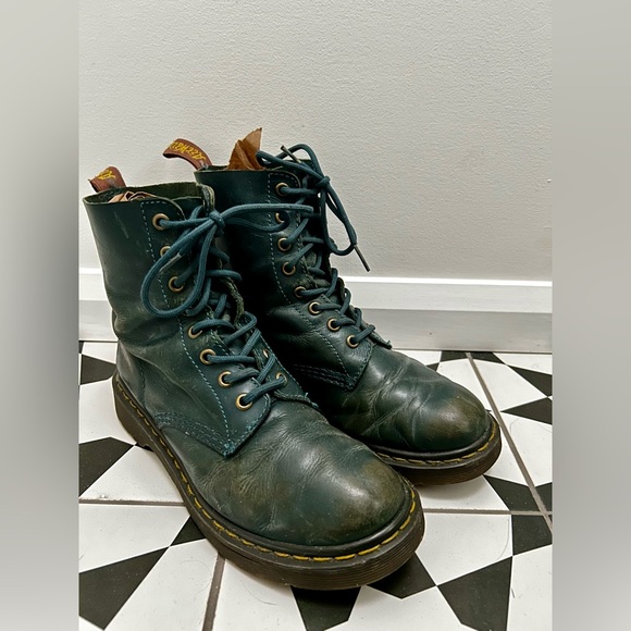 Bottes Dr. Martens vintage vert Forest - Picture 3 of 14